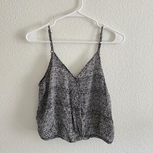 Garage Black and White Cropped Tank Top size Small
